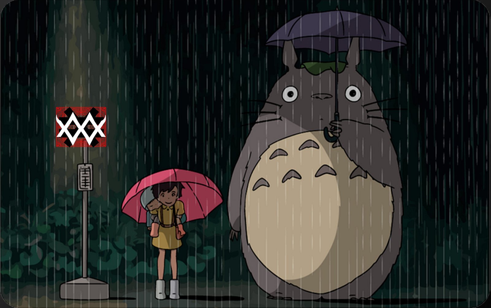 Color Fusion Card Totoro black