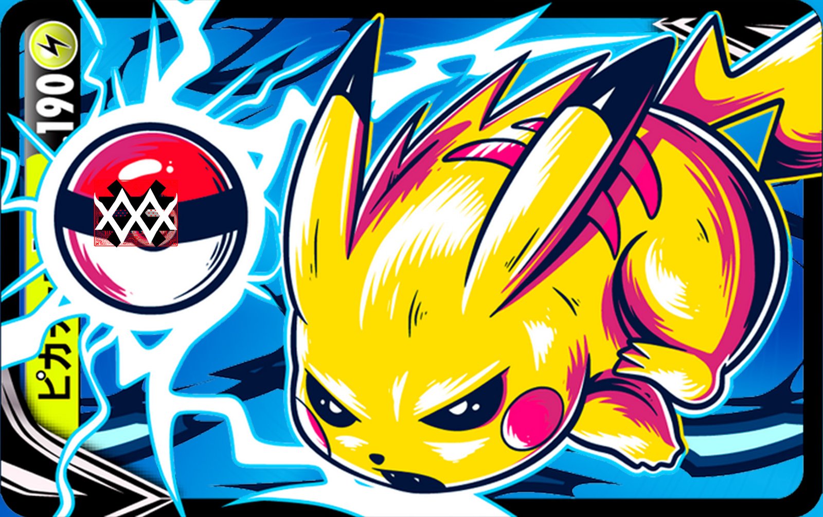 Color Fusion Card Pikachu black