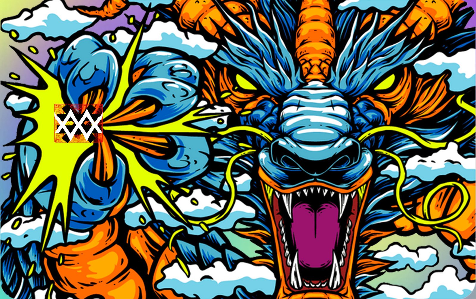 Color Fusion Card Dragon Card black