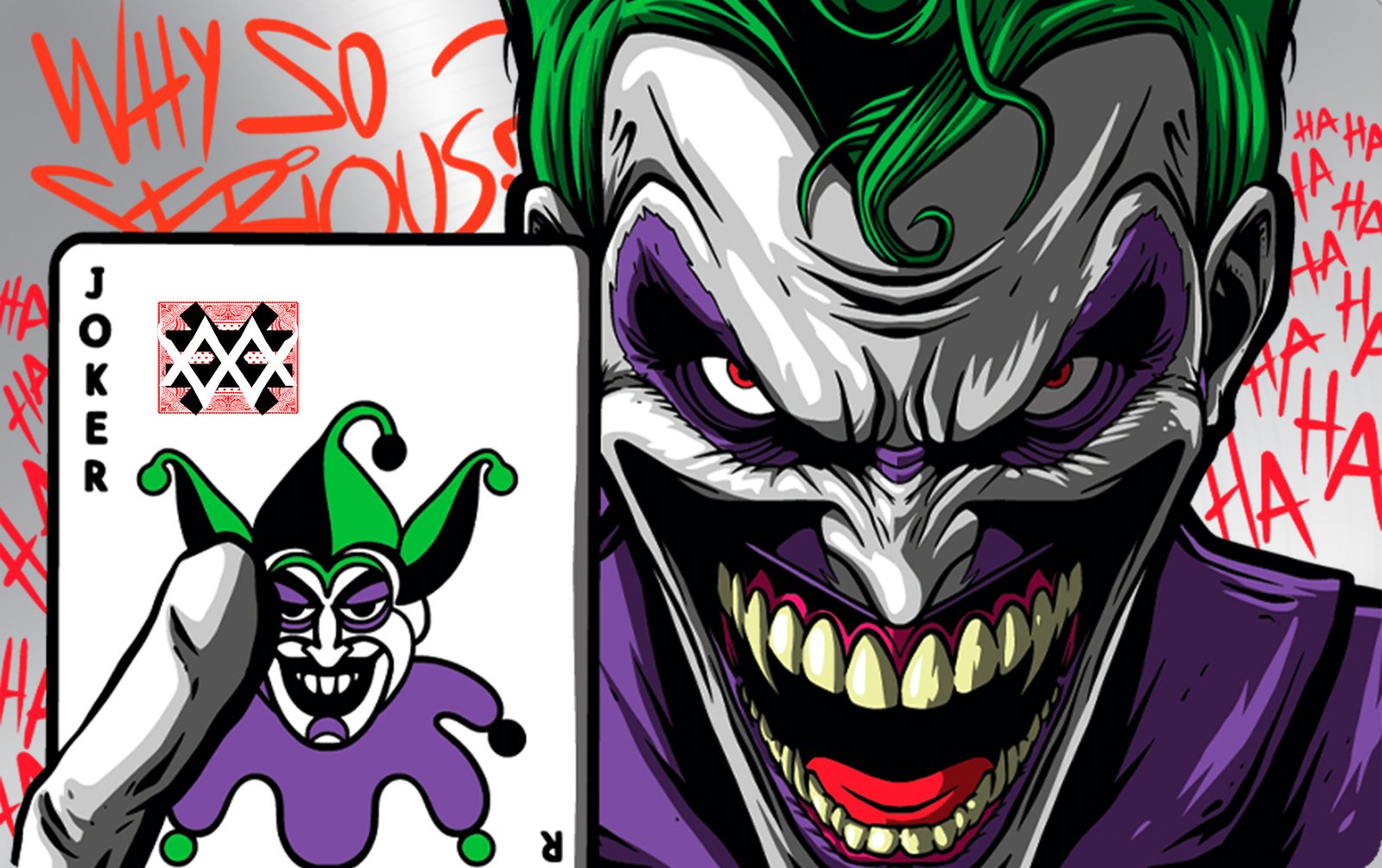 Color Fusion Card Joker black