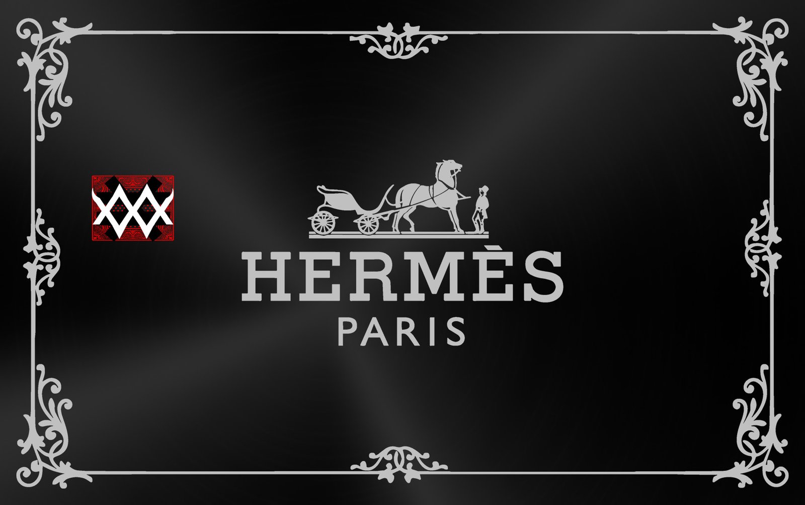 Luxury Card Hermès Paris black