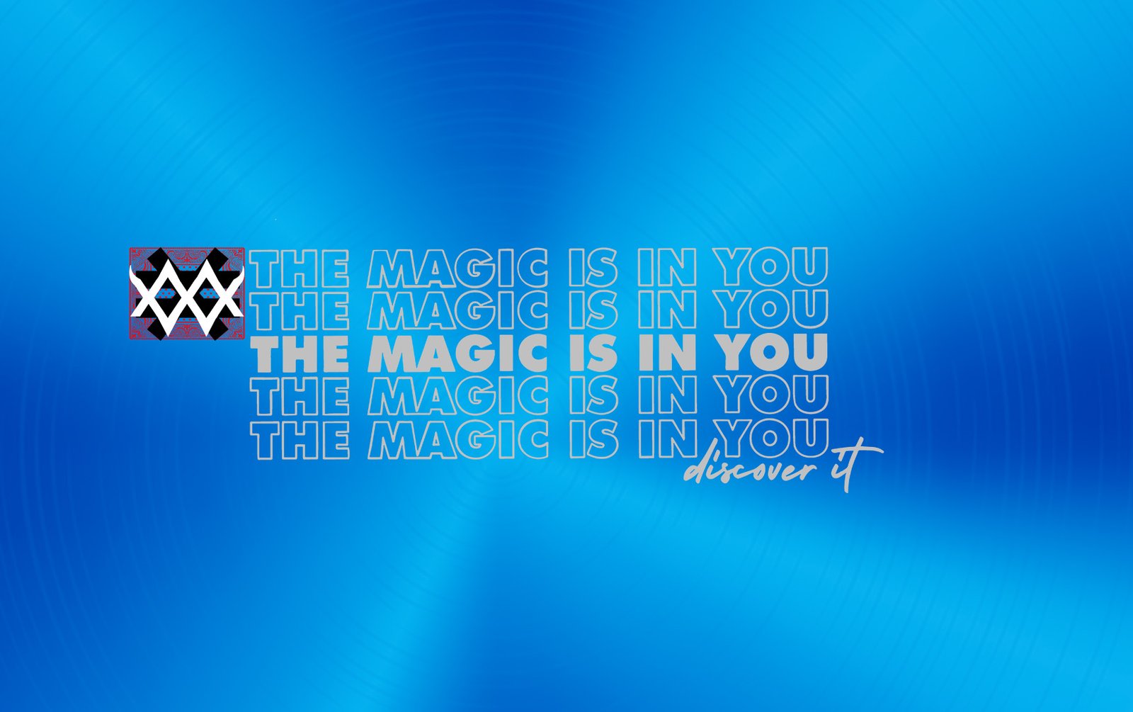 Quotes Card Magic Is In You blue